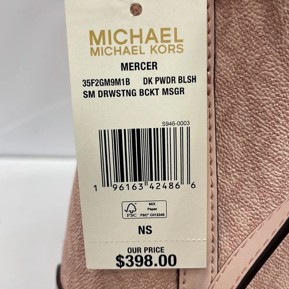 MICHAEL KORS 35F2GM9M1B MERCER SMALL BUCKET DRAWSTRING CROSSBODY
Dk Powder Blush - Picture 14 of 16